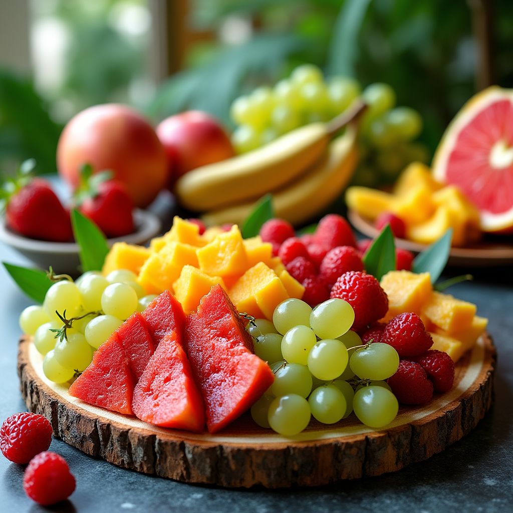 Fresh tropical fruit platters